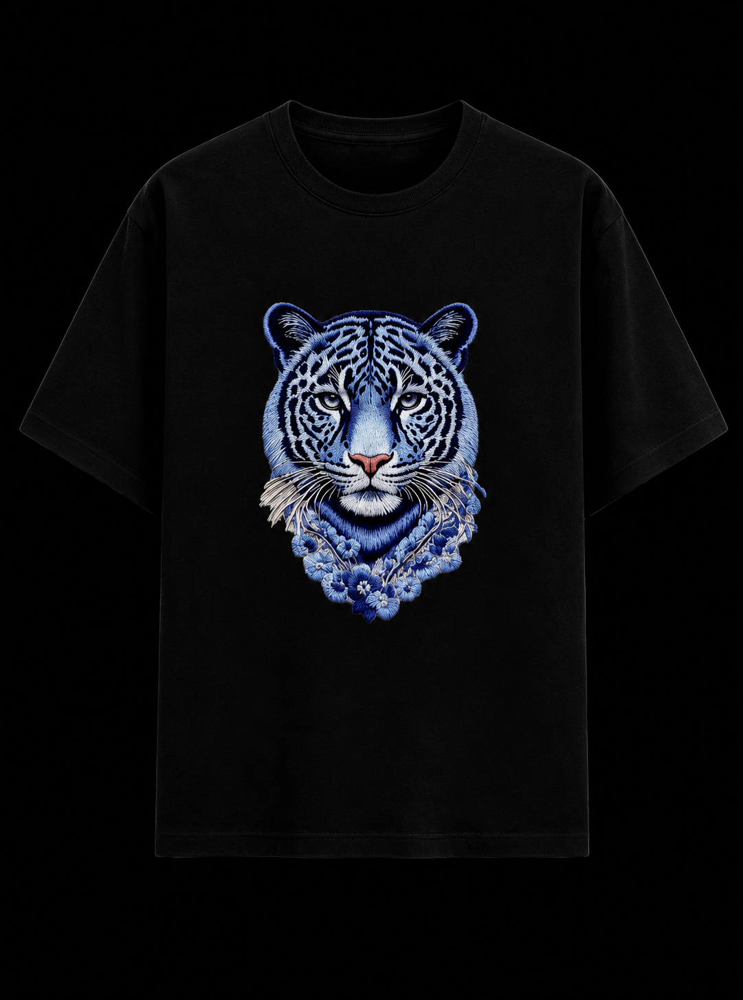Ice Blue Tiger DTG print