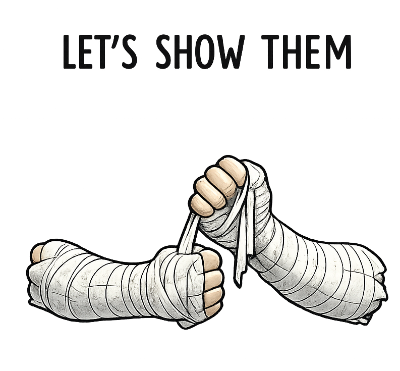 Fist bump of determination
