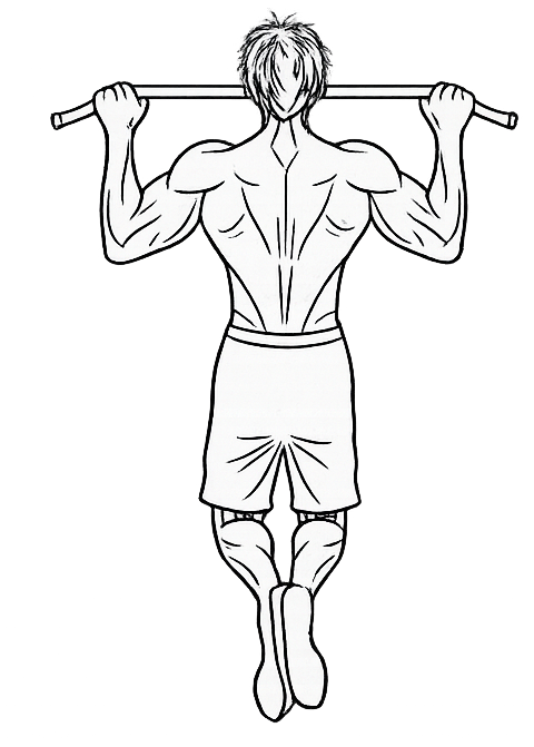 Muscular man doing pull-up exercise Acid Washed Oversized Tee